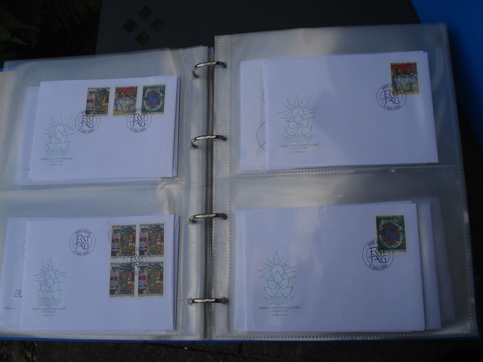 Alle Briefmarken: Ordner mit FDC Liechtenstein, 1985-2000, Satz, Einzel, 4erbl – Gebraucht aus Niederwil AG von morostahu 7