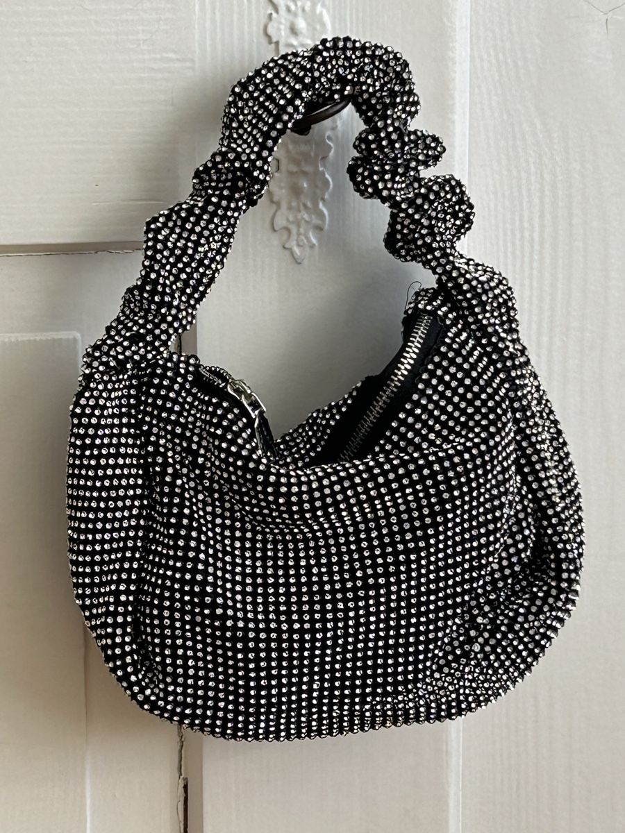 Borse da donna: Schwarze Mini Handtasche mit Strasssteinen - Party – Nuovo (secondo la descrizione) da Gunten venduto da starfish3 1