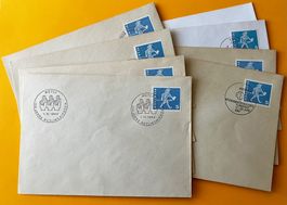 Lot 8x Briefe Sonderstempel auf 5 Rp. Standesläufer 1962-70