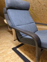 IKEA Poäng Sessel dunkelgrau Holz schwarz guter Zustand