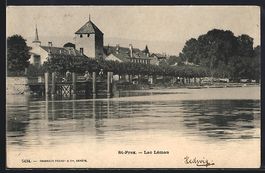 AK St-Prex /Lac Léman, Panorama, 1907