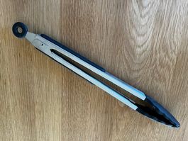 Edelstahl Zange mit Silikonspitzen (30 cm)