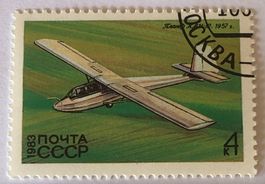 Briefmarken aus dem CCCP mit Luftfahrt-Motiv