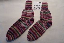 Handgestr.Warme Wollsocken 6 Fach  Gr.42/43   (619)
