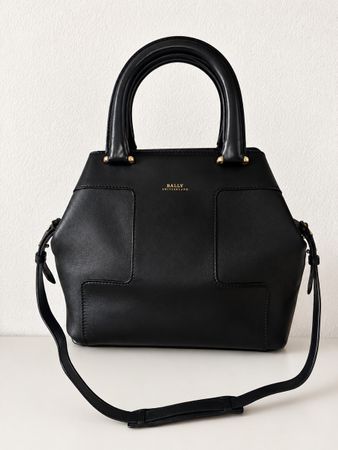 Bally Handtasche Schwarz Leder Damen Zustand Gut