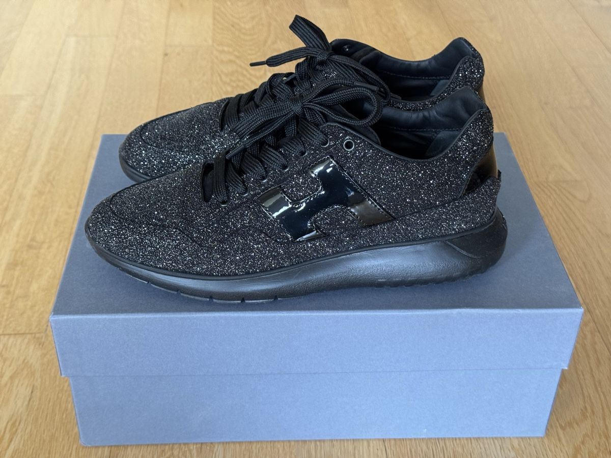 Hogan Scarpe da donna: Hogan Sneaker Gr. 38 Glitzer Schwarz, Neu! – Nuovo e nell'imballaggio originale da Aesch BL venduto da Micimacko-4 1
