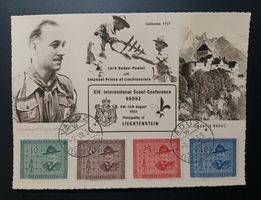 Liechtenstein XIV. Internationale Pfadfinderkonferenz Karte