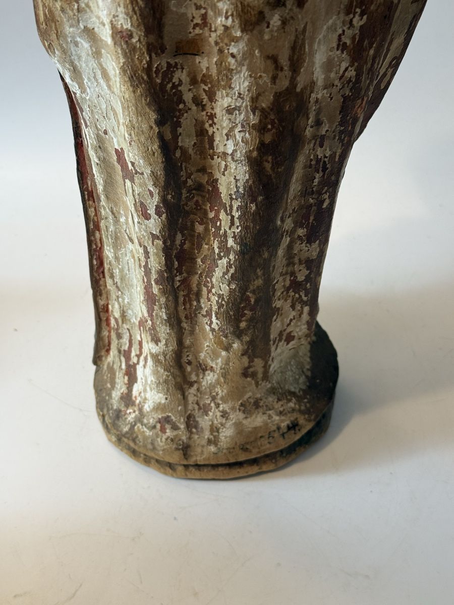 Statuette: Alte geschnitzte Bischofsfigur Holz ca. 60 cm – Usato da Grenchen venduto da swiss.antiques 7