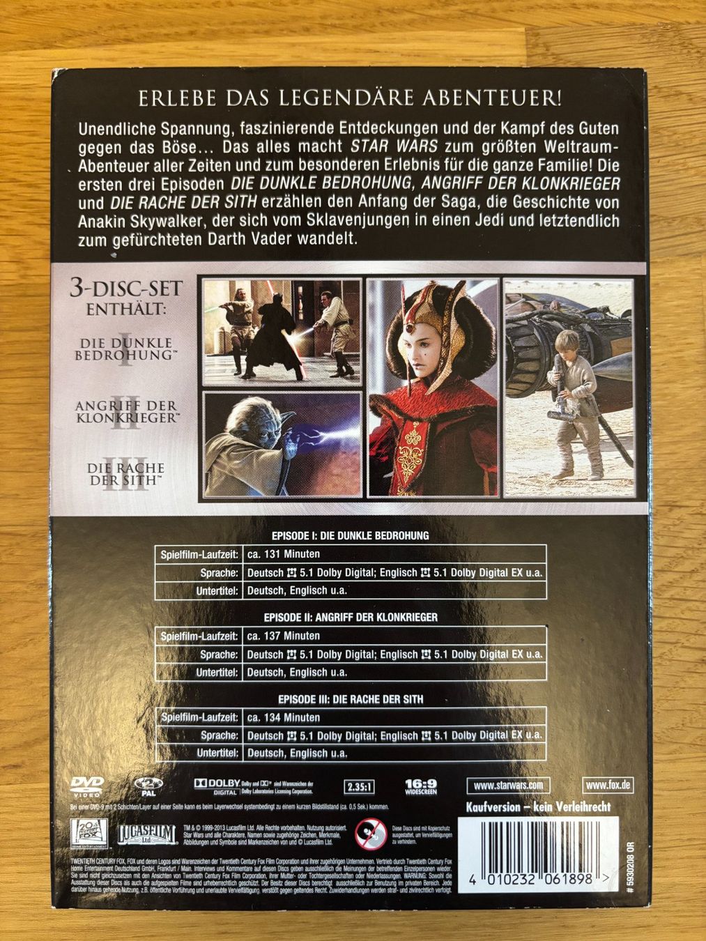 Alle DVDs: Star Wars 1 - 6 auf DVD – Gebraucht aus Bern von mil_t5lp 1