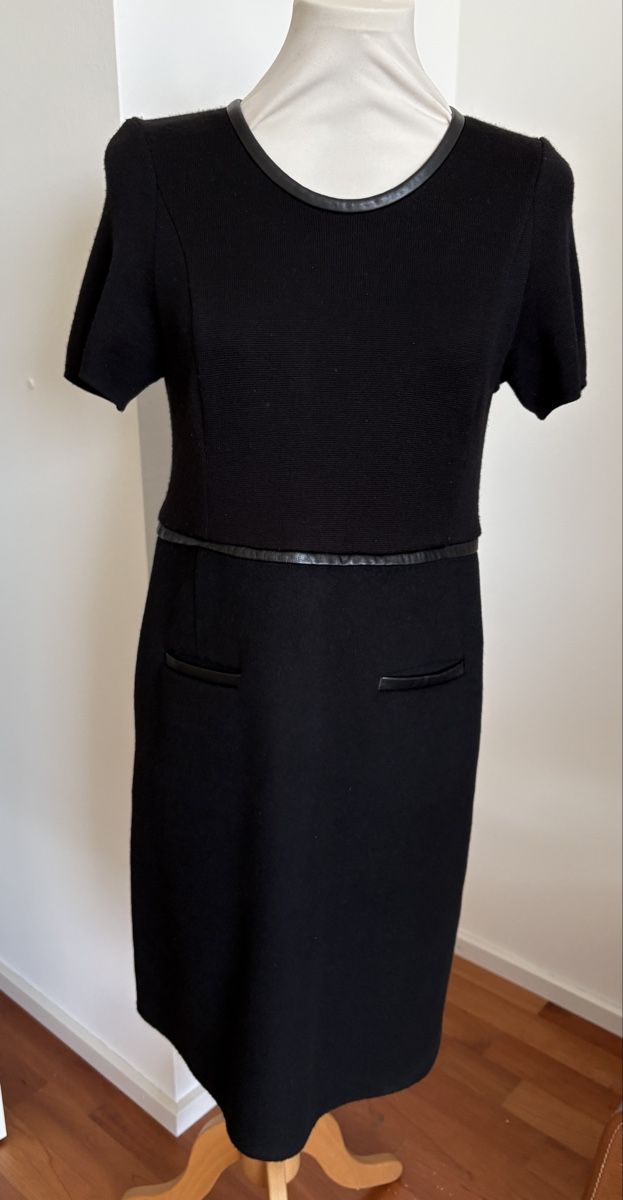 Vestiti: Winter Wolle schwarz Kleid kurzarm M 38 40 Strickpulli – Usato da Rheinfelden venduto da nad_6hrl