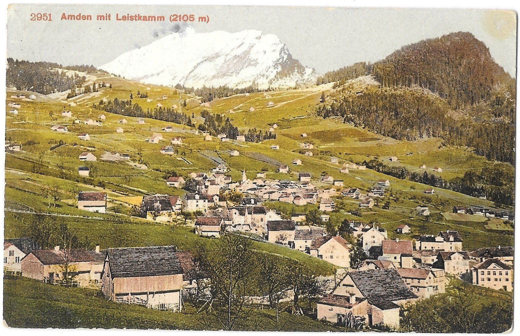 Cartes postales: Amden Gesamtansicht mit Leistkamm – D'occasion à Olten par clotaldi