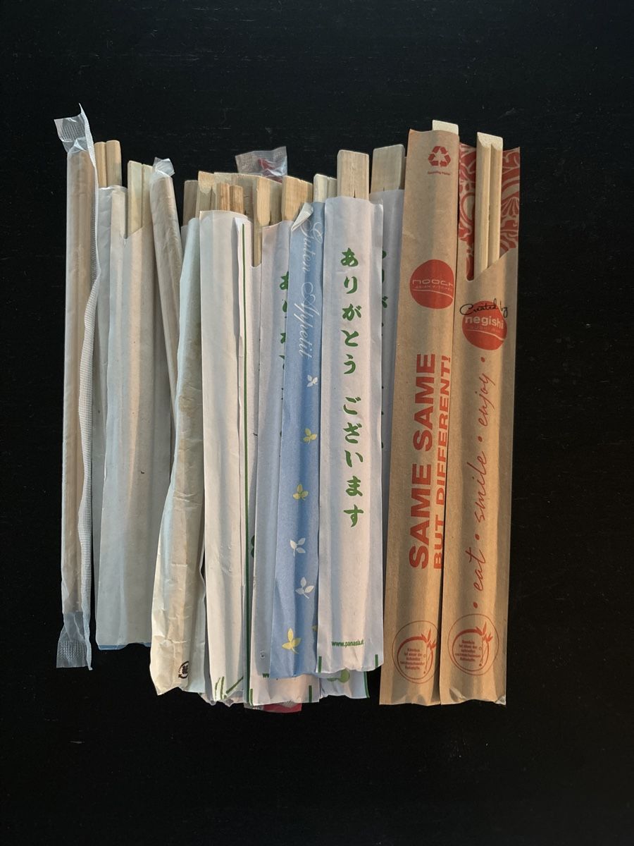 Set di posate: 20 Paar Esstäbchen aus Holz, original verpackt – Nuovo e nell'imballaggio originale da Basel venduto da anna123456789