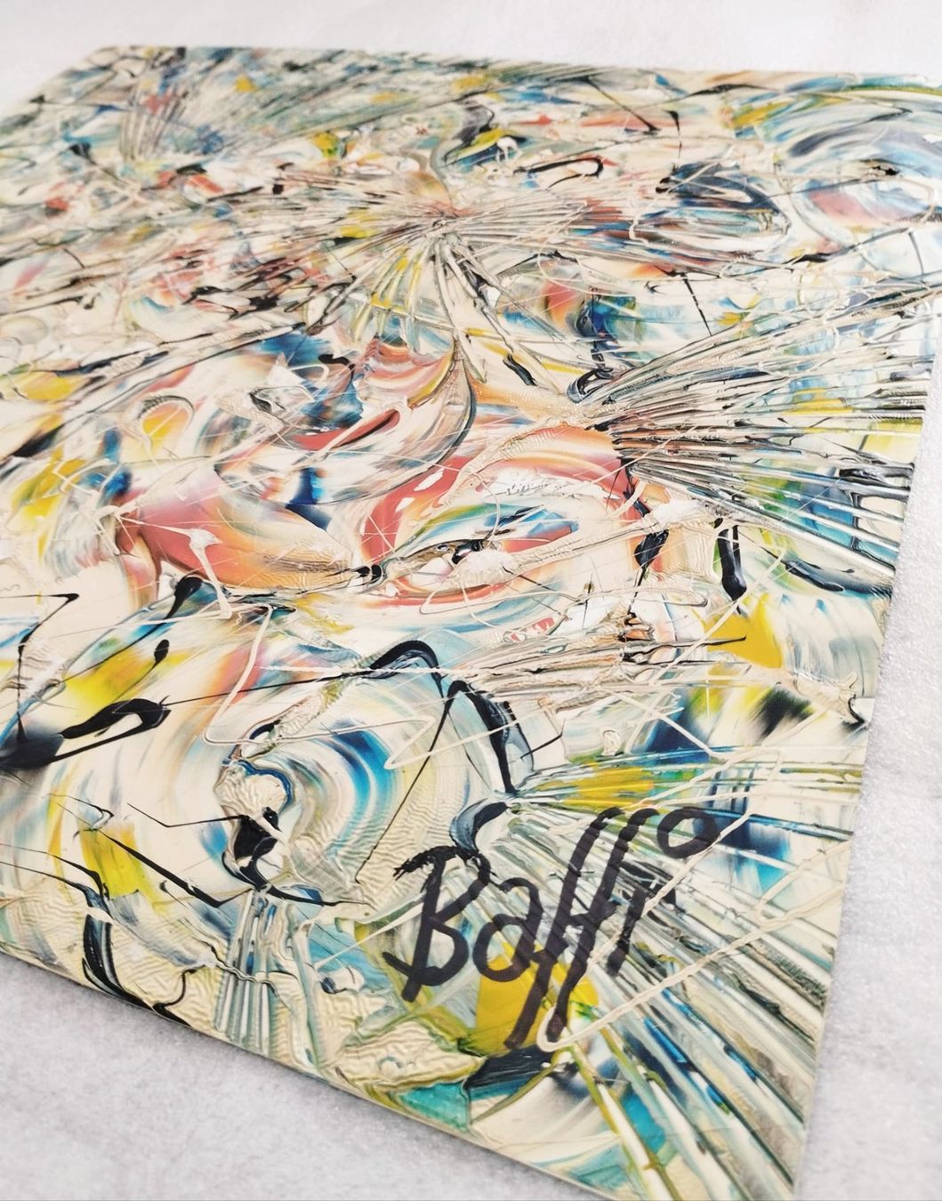 Gemälde: ✨ "BAFFI" Abstract Gem-Signed Original, 38×38 cm✨ – Gebraucht aus Dübendorf von ChromaticLibrary25 3