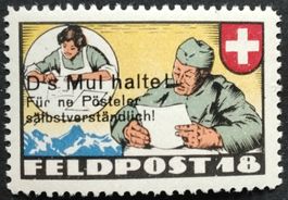 Soldatenmarke 2.WK, Feldpost 18, Aufdr, Wi FP 12