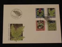Pro Juventute FDC 1993 Nr. 328 - 331 Weihnachtsmarke- Pflanz