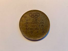 Münze Olympische Winterspiele St. Moritz 1948