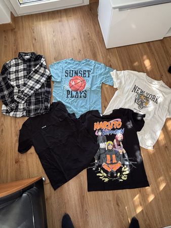 Kleidung Set Jungen H&M C&A T-Shirts Hemd Grösse 152