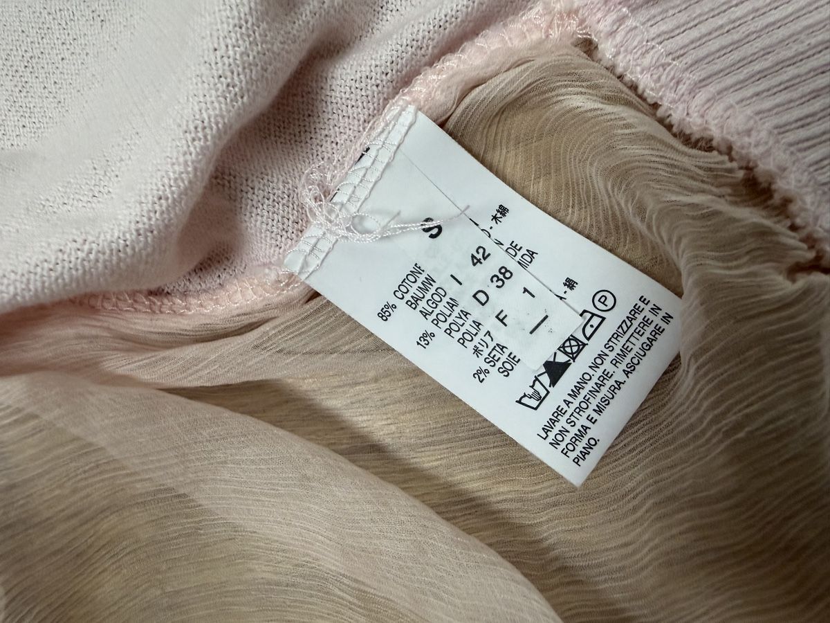 Camicette: Damen Cardigan light pink with sheer back – Usato da Knonau venduto da Grapesvintage 6