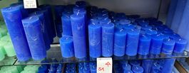 051 Posten Raureif Kerzen blau aus Liquidation