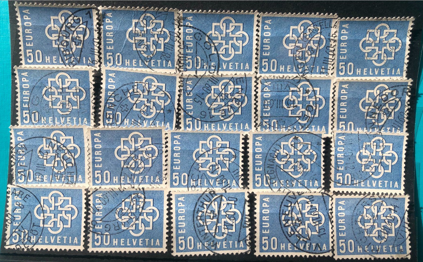 Tutti i francobolli: Nr.348 Steckkarte mit Stempel – Usato da Aarau venduto da Billa007