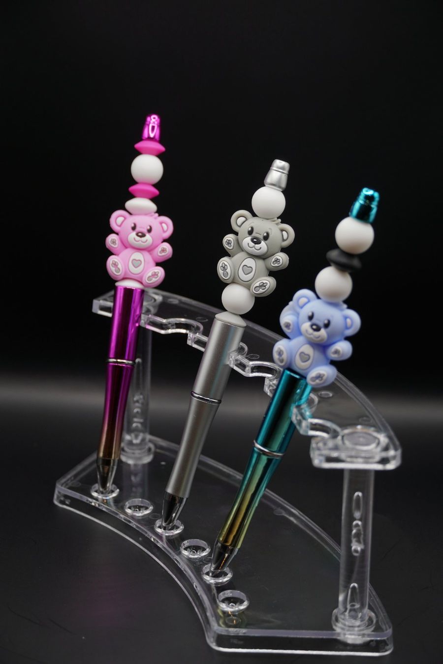 Stylos & Marker: 3er-Set Glücksbärchen Kugelschreiber, einzigartig & handmade – Neuf (Voir description) à Zürich par luckimba 1