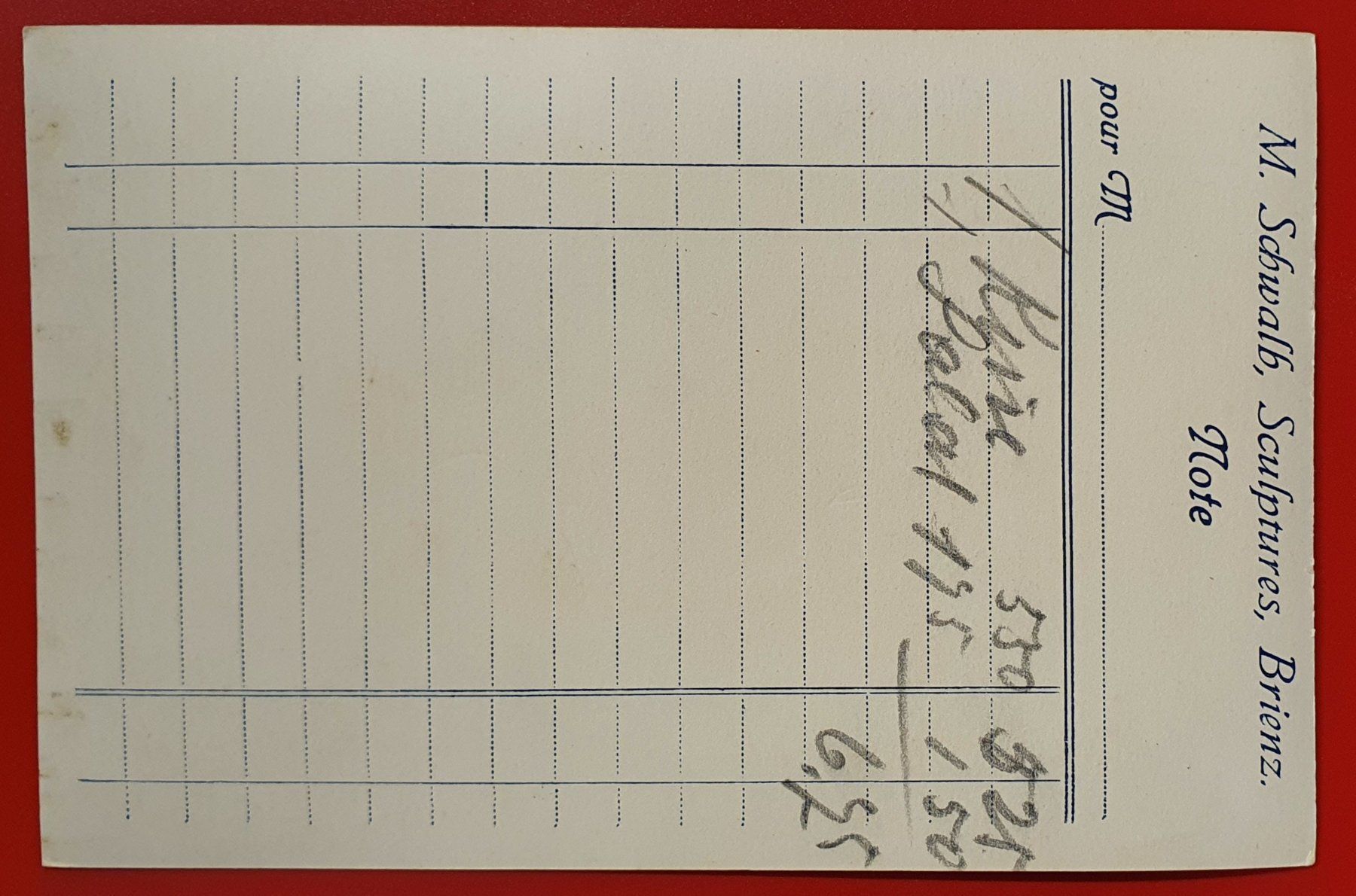 Cartoline postali: Brienz - M.Schwab, Sculptures – Usato da Kreuzlingen venduto da Rschweiz1 1