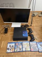 PS4 Pro Gaming-Paket  2 Controller + 5 Spiele + Monitor