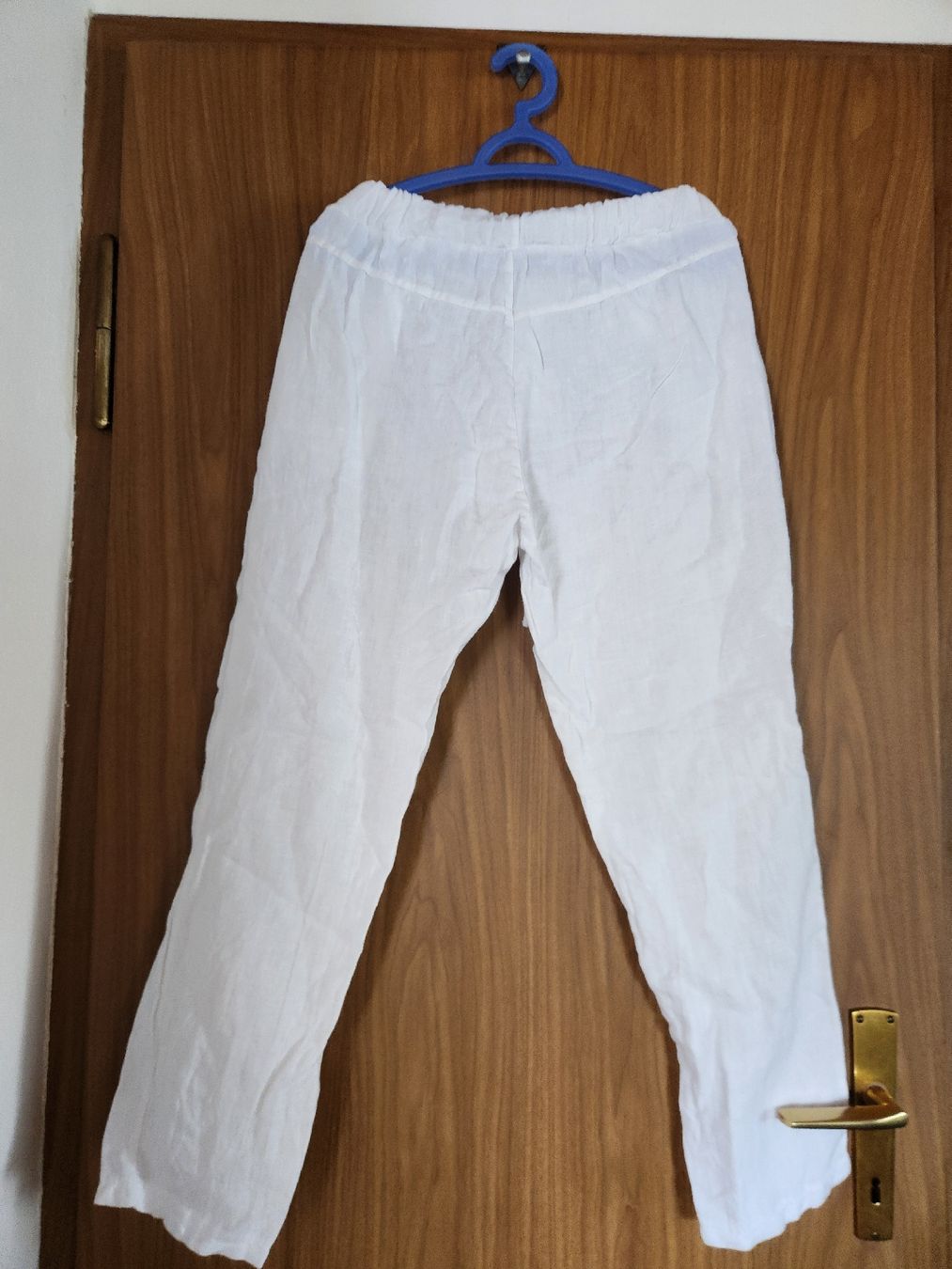 Pantaloni: Pantalon en lin blanc taille élastique  M/L – Usato da Niedergösgen venduto da Eva2410 1