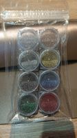 8 Glitzer Nagelpulver für Nailart, Glitzerpulver Set neu