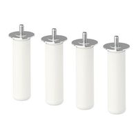 IKEA Beine LÄTTHET Bein 11 weiß/Metall 4St.