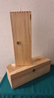 2 schöne Holzboxen, Weinboxen, Tragegriff ,Schnappverschluss