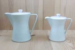 1 Kanne Lilienporzellan, Lilien-Porzellan Daisy Mint 50/60er