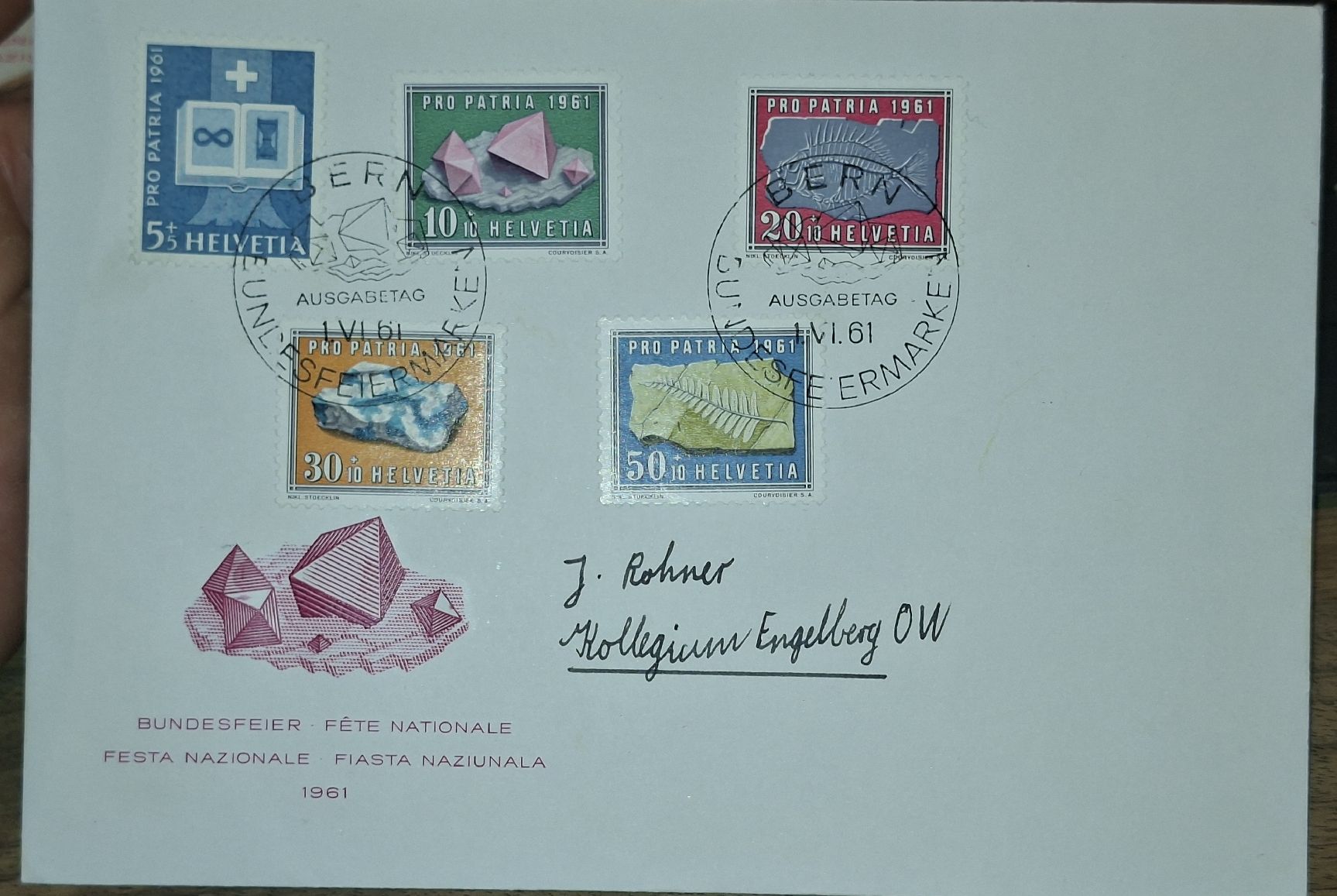 Tutti i francobolli: Pro Patria 1961 FDC – Usato da Balgach venduto da SIMEON27
