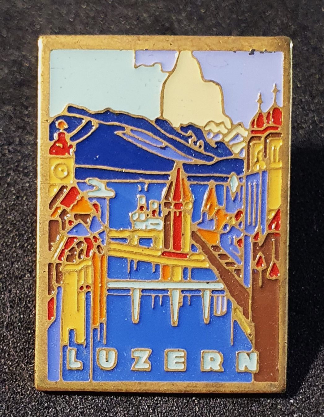 Placchette & Badge: BB225 - Pin Alte Werbeplakate - LUZERN – Usato da Reinach BL venduto da Boston-Verkauf