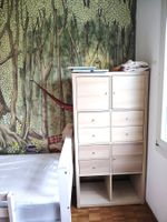 4 × 2 IKEA KALLAX in Eiche mit Zubehör