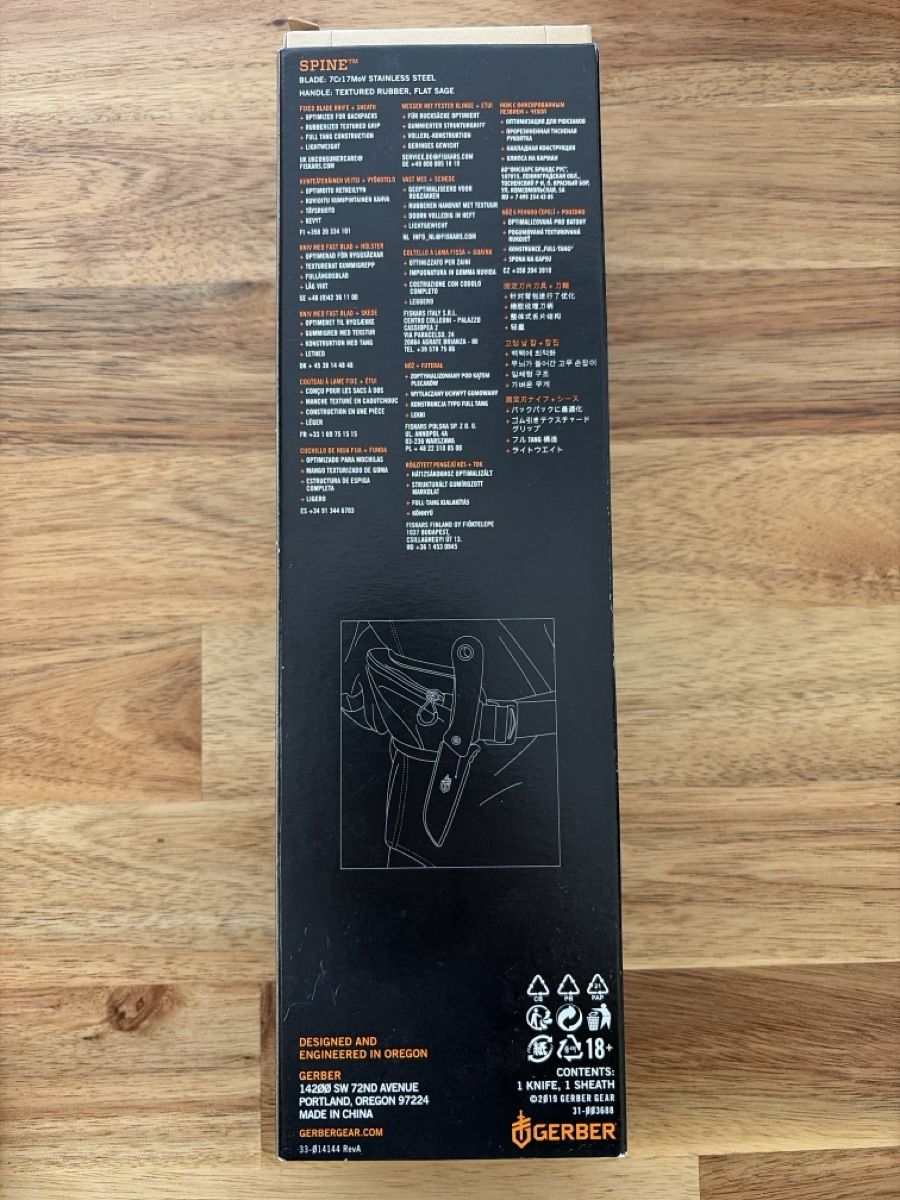 Gerber Accessori: Gerber Spine Messer, neu & originalverpackt – Nuovo e nell'imballaggio originale da Weinfelden venduto da gigik 1