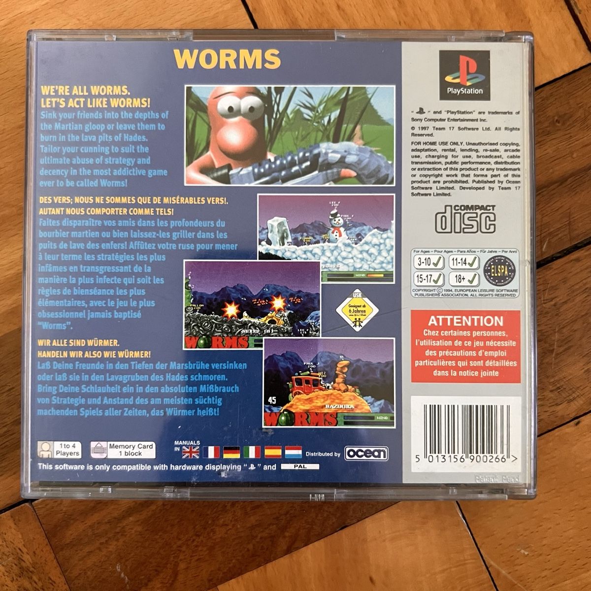 Sony Giochi: PlayStation 1 Spiel Worms Platinum – Usato da St. Gallen venduto da el_Muro 1