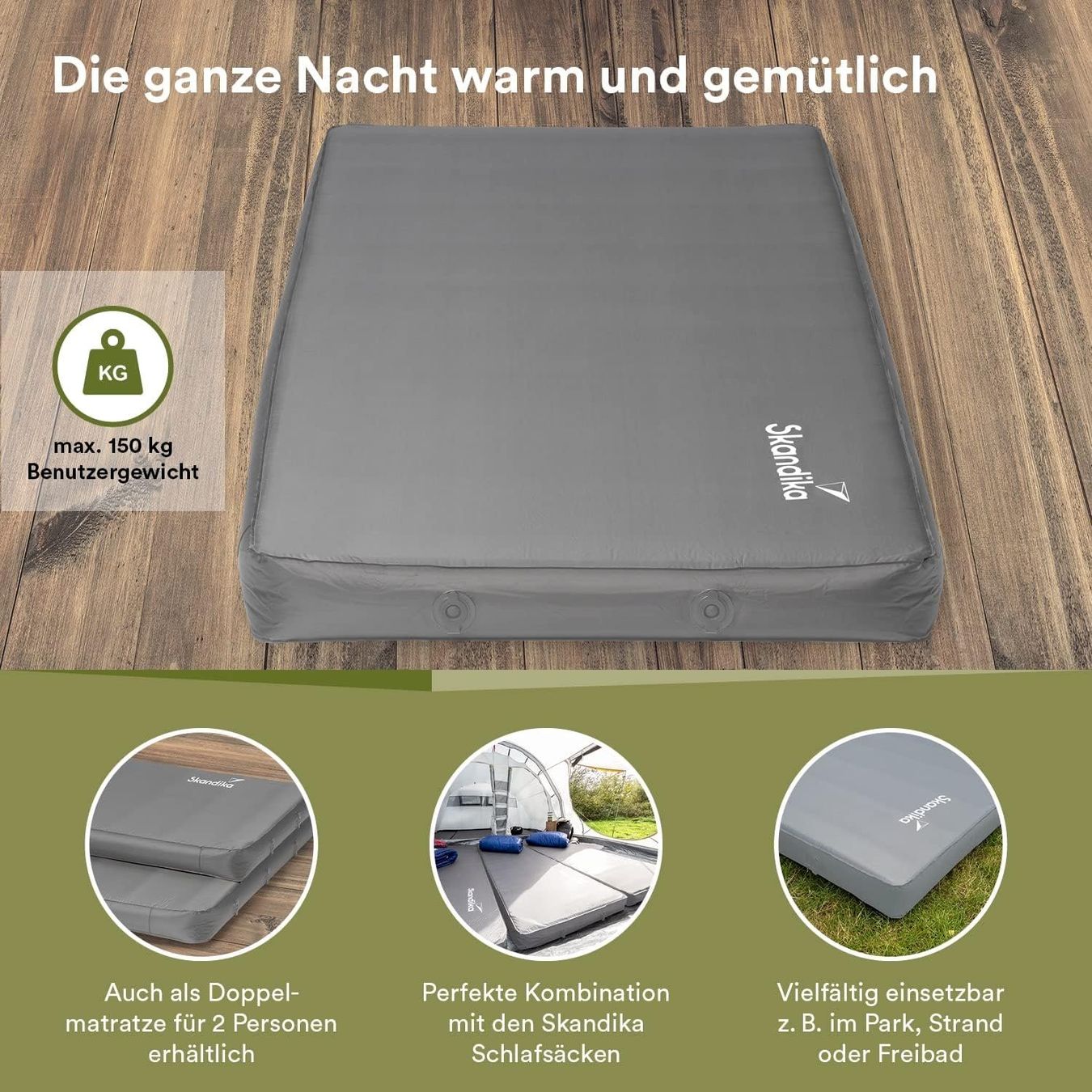 Tappetini fitness: Skandika Isomatte Easy 3D Premium Single – Nuovo e nell'imballaggio originale da Bottighofen venduto da zaap 3
