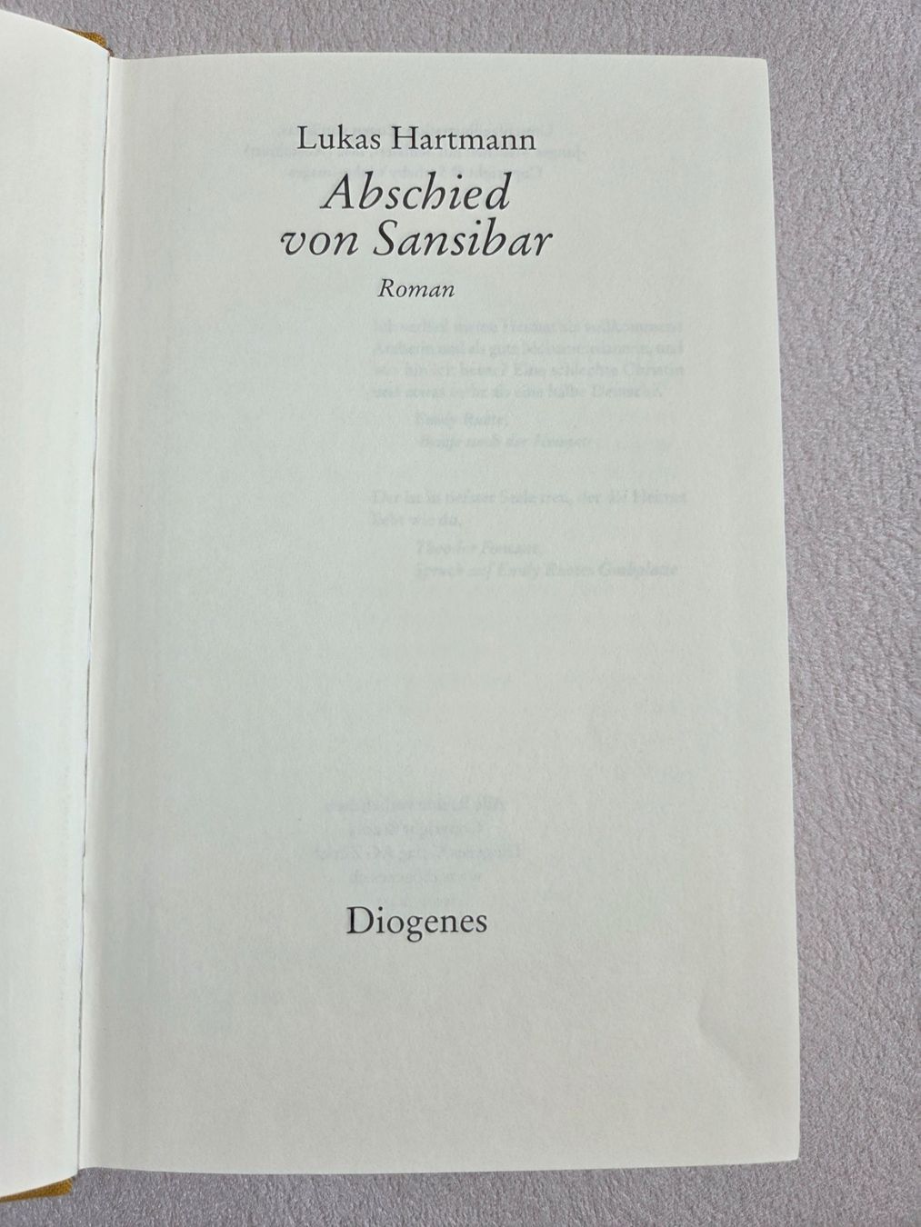 Libri: Lukas Hartmann - Abschied von Sansibar – Usato da Bergdietikon venduto da Tanne_10 2