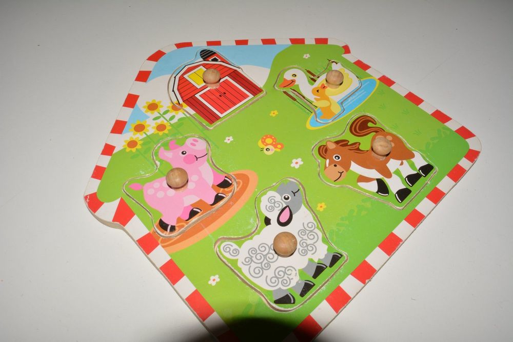 Puzzle kleinkind spiel brettspiel baby holz bauernhof tiere Kaufen