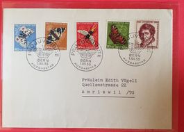 BJ7) 1955 FDC sauber Brief  Kt. 60.-