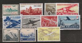 1941-49 Flugpost Nr. F35 - F45, postfrisch ** KP 305.--