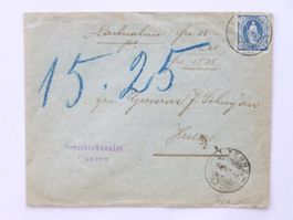Nachn.Brief 1908, LUZERN 14.VII.08 > KRIENS, steh. HELV. 95A
