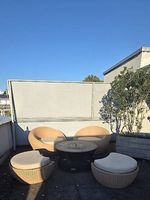 2+2 Lounge Sessel Mazzuvo beige mit Tischgrill