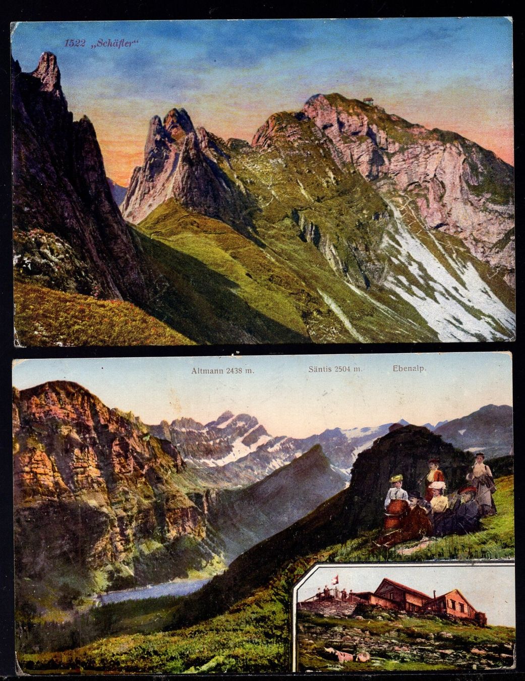 Ansichtskarten: 2 Karten  Ebenalp  und  Schäfer – Gebraucht aus Aarau von kufi44