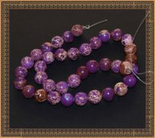 STRANG FÜR EDELSTEINKETTE STEINKETTE MEERESSEDIMENT VIOLETT