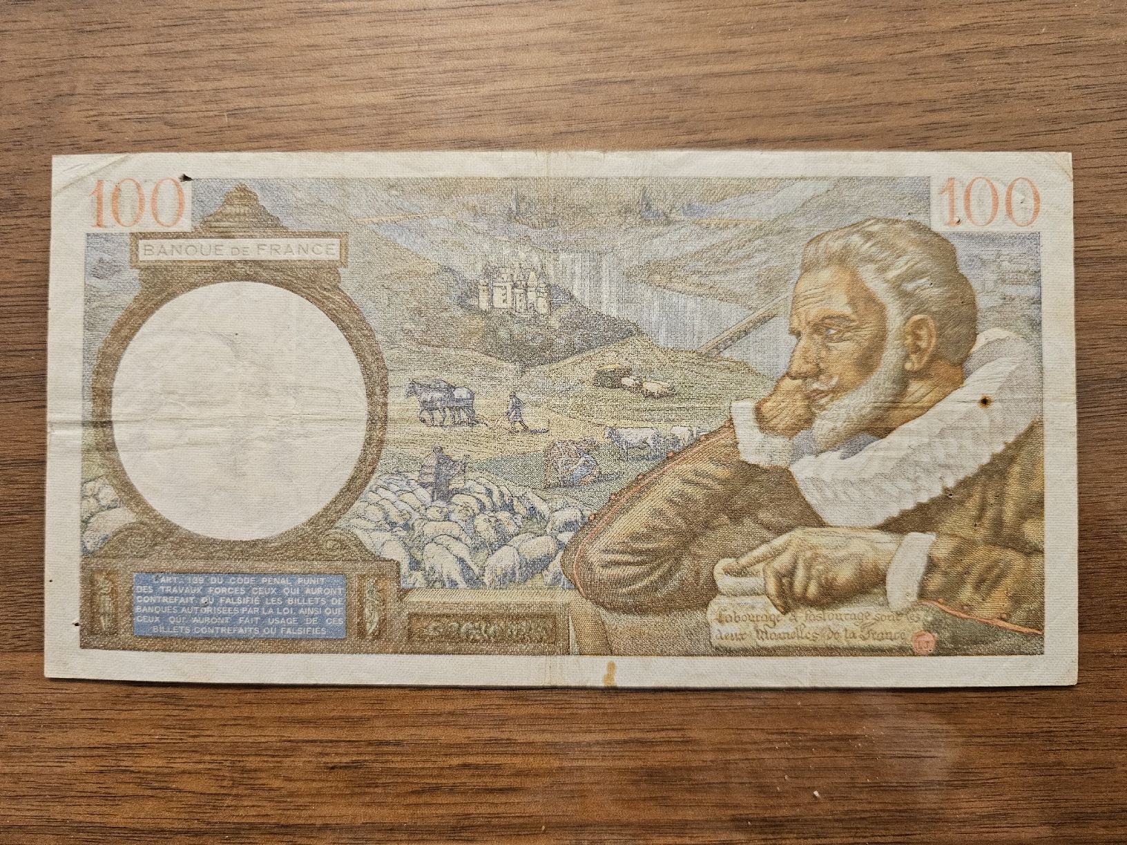 Banconote: France - 100 francs 1941 – Usato da Nidau venduto da Misterpix 1