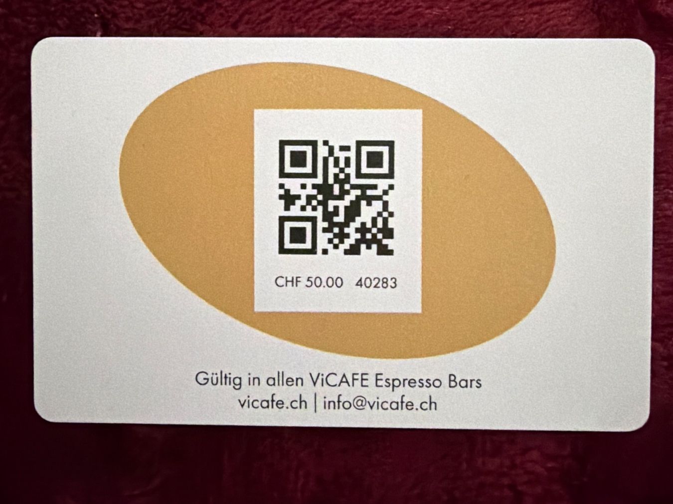 Buoni: Gutschein VICAFE CHF 50 – Usato da Massagno venduto da Hillary 3