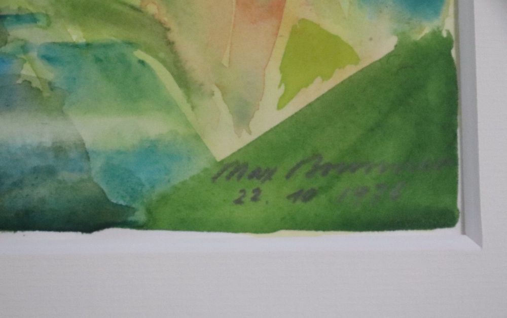 Dipinti: Max Brunner, grosses Aquarell "an der Aare" signiert v. 1976 – Usato da Zug venduto da Kunst-Fundgrube 2