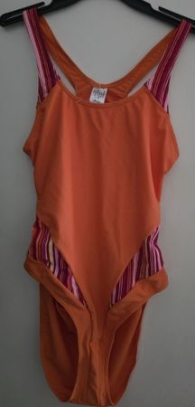 Badeanzug orange/gestreift Grösse 42 Neu